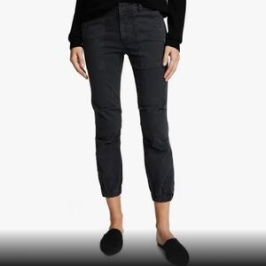 Nili Lotan cropped military low rise  pants straight leg